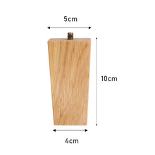 Load image into Gallery viewer, Set of 4 Wooden Oak Furniture Square Legs Feet, Light Brown