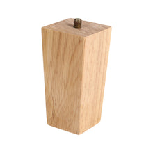 Load image into Gallery viewer, Set of 4 Wooden Oak Furniture Square Legs Feet, Light Brown
