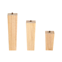 Load image into Gallery viewer, Set of 4 Wooden Oak Furniture Square Legs Feet, Light Brown