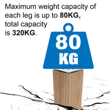 Load image into Gallery viewer, Set of 4 Wooden Oak Furniture Square Legs Feet, Natural