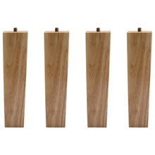 Load image into Gallery viewer, Set of 4 Wooden Oak Furniture Square Legs Feet, Natural