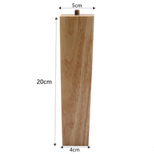 Load image into Gallery viewer, Set of 4 Wooden Oak Furniture Square Legs Feet, Natural