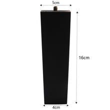 Load image into Gallery viewer, Set of 4 Wooden Oak Furniture Square Legs Feet, Black