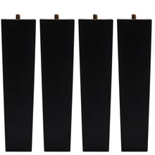 Load image into Gallery viewer, Set of 4 Wooden Oak Furniture Square Legs Feet, Black