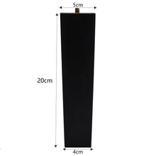 Load image into Gallery viewer, Set of 4 Wooden Oak Furniture Square Legs Feet, Black