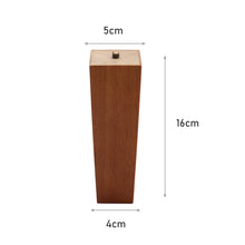 Load image into Gallery viewer, Set of 4 Wooden Oak Furniture Square Legs Feet, Sand Oak