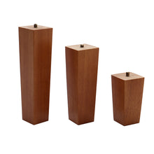 Load image into Gallery viewer, Set of 4 Wooden Oak Furniture Square Legs Feet, Sand Oak