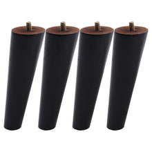 Load image into Gallery viewer, Set of 4 Wooden Oak Furniture Round Legs Feet