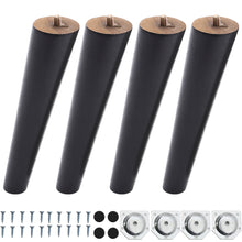 Load image into Gallery viewer, Set of 4 Wooden Oak Furniture Round Legs Feet