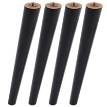 Load image into Gallery viewer, Set of 4 Wooden Oak Furniture Round Legs Feet