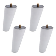 Load image into Gallery viewer, Set of 4 Wooden Oak Furniture Round Legs Feet