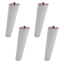 Load image into Gallery viewer, Set of 4 Wooden Oak Furniture Round Legs Feet