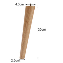 Load image into Gallery viewer, Set of 4 Wooden Oak Furniture Round Legs Feet