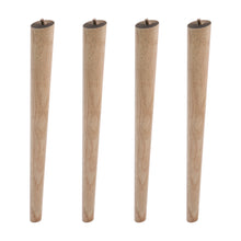 Load image into Gallery viewer, Set of 4 Wooden Oak Furniture Round Legs Feet