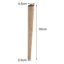 Load image into Gallery viewer, Set of 4 Wooden Oak Furniture Round Legs Feet