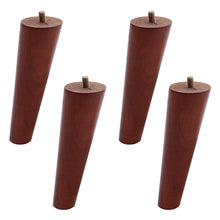 Load image into Gallery viewer, Set of 4 Wooden Oak Furniture Round Legs Feet