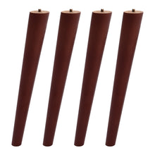 Load image into Gallery viewer, Set of 4 Wooden Oak Furniture Round Legs Feet