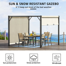 Load image into Gallery viewer, Outdoor Retractable Steel Pergola with Canopy, PM0742PM0743