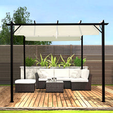 Load image into Gallery viewer, Outdoor Retractable Steel Pergola with Canopy, PM0744PM0745