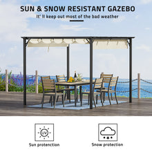 Load image into Gallery viewer, Outdoor Retractable Steel Pergola with Canopy, PM0744PM0745