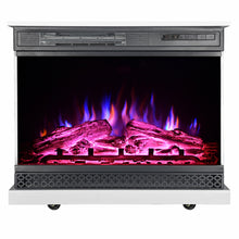 Load image into Gallery viewer, 900W/1800W Electric Fireplace 3 LED Flame Timer Heater with Remote Control