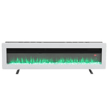 Load image into Gallery viewer, LED Electric Wall Fireplace 9 Flame Colours with Freestanding Leg-Black and White