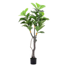 Load image into Gallery viewer, Artificial Fiddle Leaf Fig Tree in Pot for Decoration