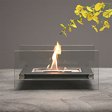 Load image into Gallery viewer, Bio-Ethanol Fireplace Rectangular Glass Tabletop Firebox