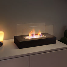 Load image into Gallery viewer, Bio-Ethanol Fireplace Rectangular Glass Tabletop Firebox