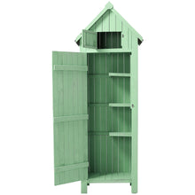 Load image into Gallery viewer, Wooden Garden Tool Storage Cabinet Shed