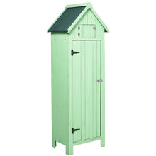 Load image into Gallery viewer, Wooden Garden Tool Storage Cabinet Shed
