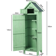 Load image into Gallery viewer, Wooden Garden Tool Storage Cabinet Shed