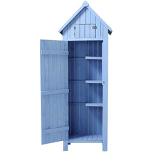 Load image into Gallery viewer, Wooden Garden Tool Storage Cabinet Shed