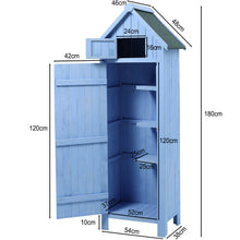 Load image into Gallery viewer, Wooden Garden Tool Storage Cabinet Shed