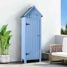 Load image into Gallery viewer, Wooden Garden Tool Storage Cabinet Shed