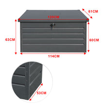 Load image into Gallery viewer, 120CM Garden Storage Box Chest Lockable Tool Organizer