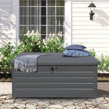 Load image into Gallery viewer, 120CM Garden Storage Box Chest Lockable Tool Organizer