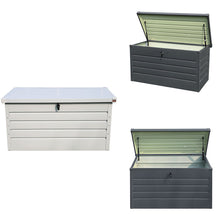 Load image into Gallery viewer, 120CM Garden Storage Box Chest Lockable Tool Organizer