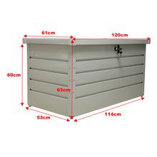 Load image into Gallery viewer, 120CM Garden Storage Box Chest Lockable Tool Organizer