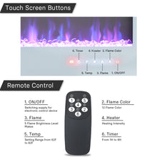 Load image into Gallery viewer, Electric Fireplace Wall Mounted Room Heater 12 LED Flame Colours