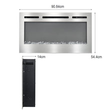 Load image into Gallery viewer, Electric Fireplace Wall Mounted Room Heater 12 LED Flame Colours