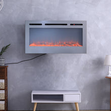 Load image into Gallery viewer, Electric Fireplace Wall Mounted Room Heater 12 LED Flame Colours