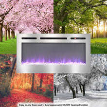 Load image into Gallery viewer, Electric Fireplace Wall Mounted Room Heater 12 LED Flame Colours