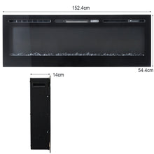 Load image into Gallery viewer, Electric Fireplace Wall Mounted Room Heater 12 LED Flame Colours