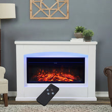 Load image into Gallery viewer, Electric Fireplace Insert Wall Mounted Freestanding Heater with LED Surround