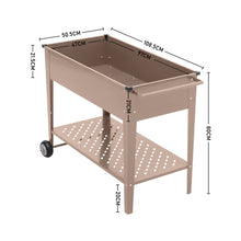 Load image into Gallery viewer, Mobile Raised Garden Bed with Shelf Vegetables Flower, PM0952