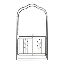 Load image into Gallery viewer, Metal Archway with Gate Garden Steel Frame Gate Arbour Trellis