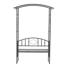 Load image into Gallery viewer, Metal Archway with Gate Garden Steel Frame Gate Arbour Trellis