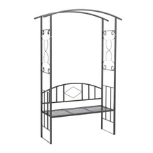 Load image into Gallery viewer, Metal Archway with Gate Garden Steel Frame Gate Arbour Trellis