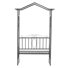Load image into Gallery viewer, Metal Archway with Gate Garden Steel Frame Gate Arbour Trellis